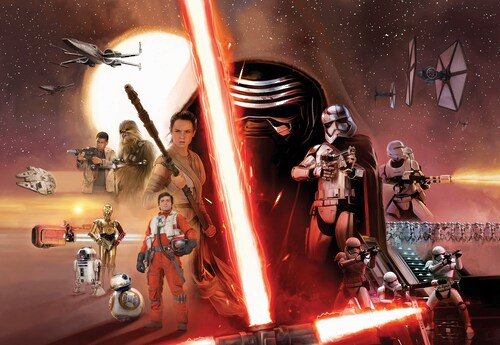 Komar Fototapete »STAR WARS EP7 Collage - Größe 368 x 254 cm«, bedruckt, Wo günstig online kaufen