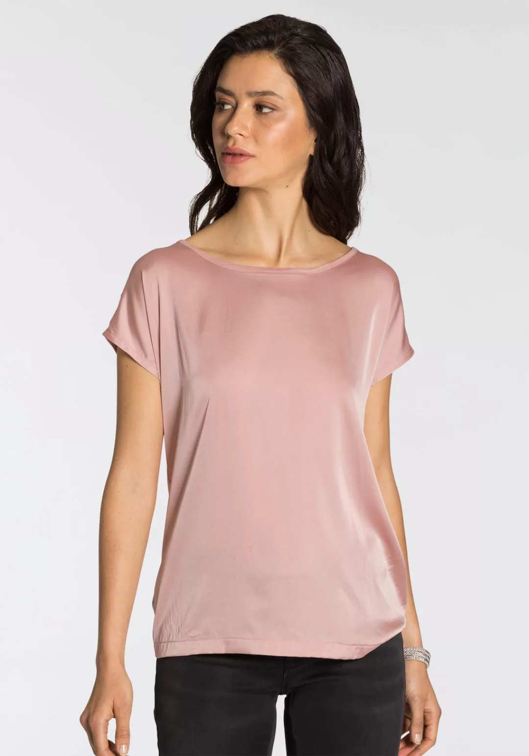 Laura Scott Shirtbluse, aus Satin und Jersey günstig online kaufen