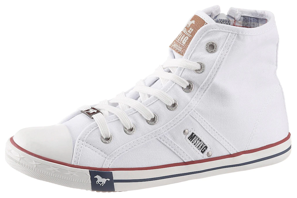 Mustang Shoes Sneaker, High Top-Sneaker, Schnürschuh mit Label in der Laufs günstig online kaufen