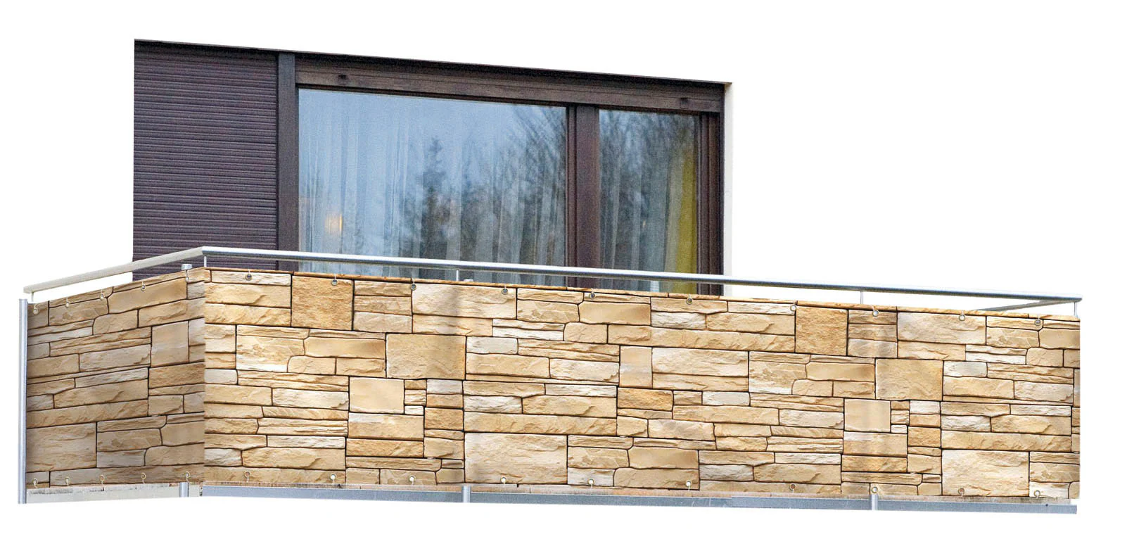 WENKO Balkonsichtschutz "Mauer", LxH: 500x85 cm, für Balkon und Terrasse günstig online kaufen