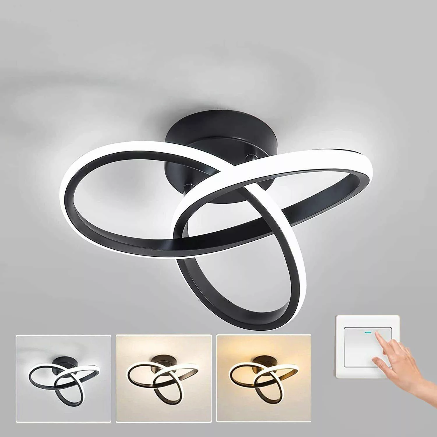 WILGOON Deckenleuchte 30W LED Deckenlampe Kleeblatt günstig online kaufen