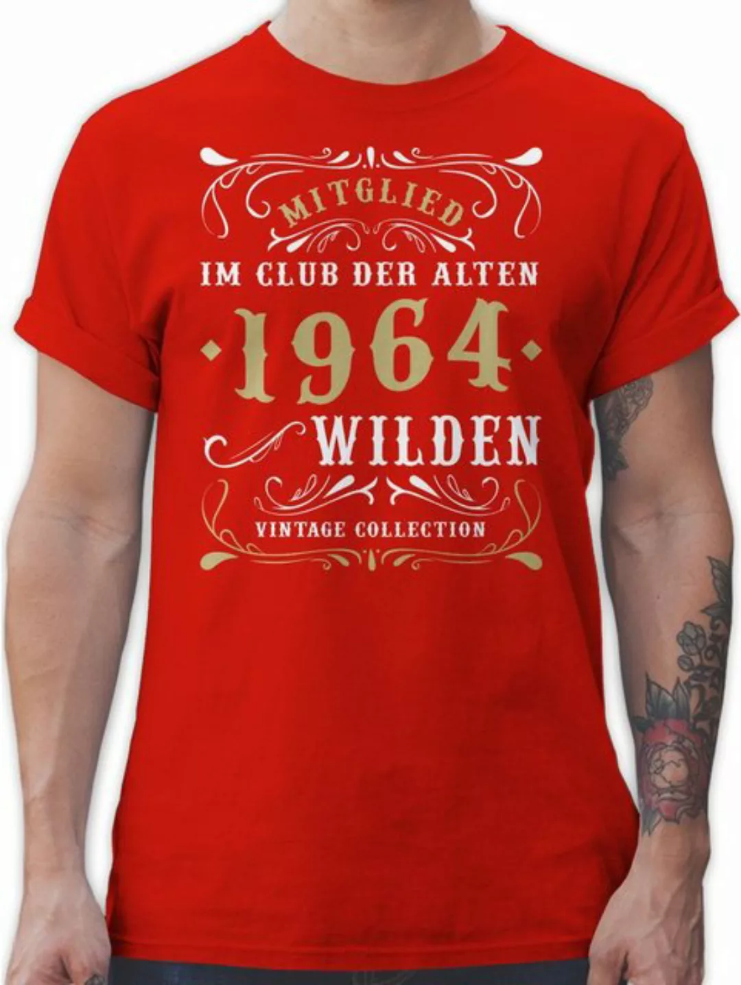 Shirtracer T-Shirt Mitglied im Club der alten Wilden 1964 60. Geburtstag günstig online kaufen