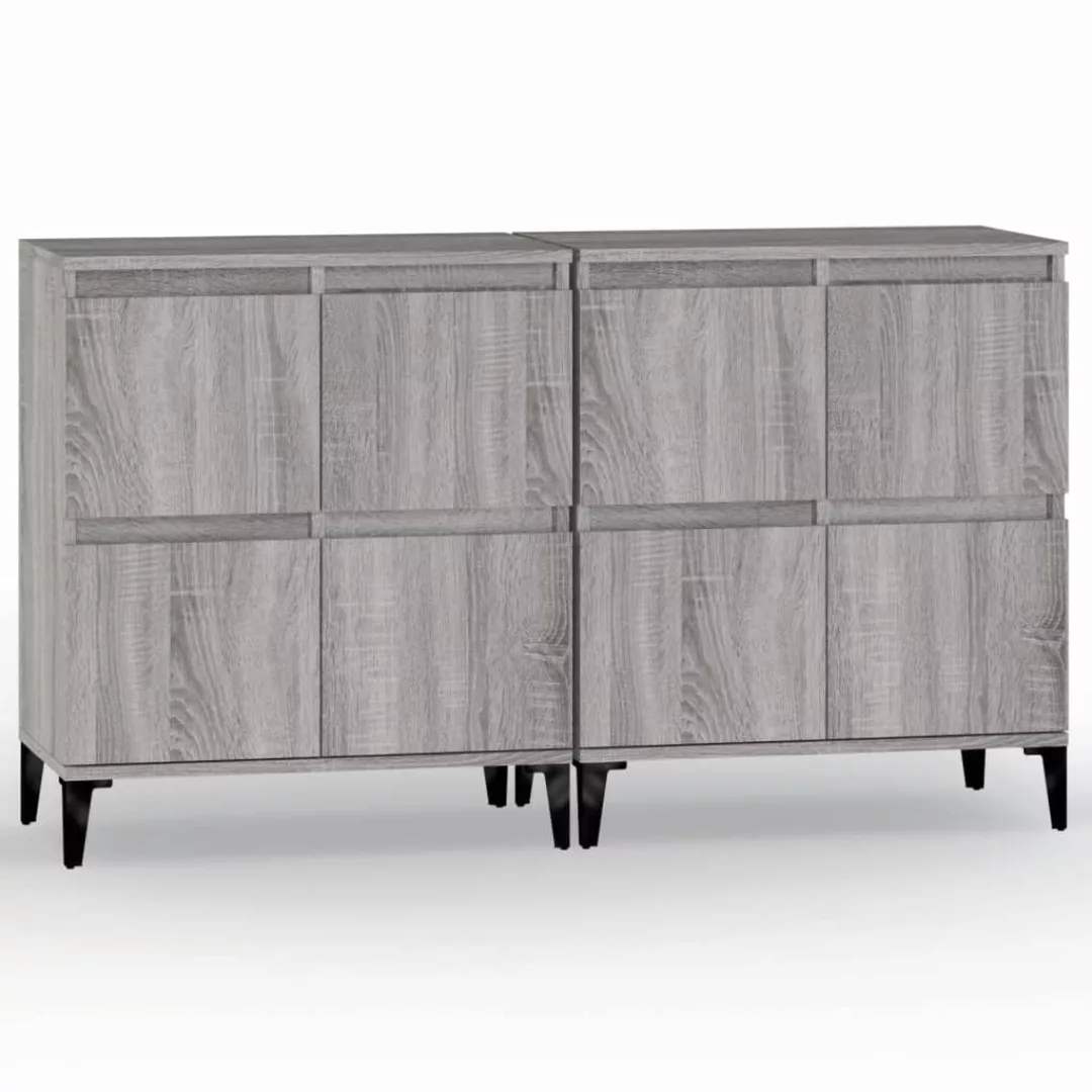 Vidaxl Sideboards 2 Stk. Grau Sonoma 60x35x70 Cm Holzwerkstoff günstig online kaufen