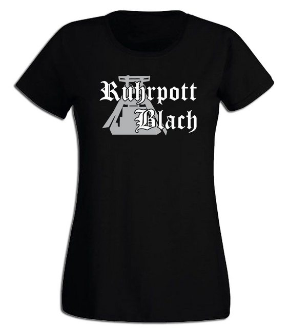 G-graphics T-Shirt Damen T-Shirt - Ruhrpott Blach Slim-fit-Shirt, mit Front günstig online kaufen