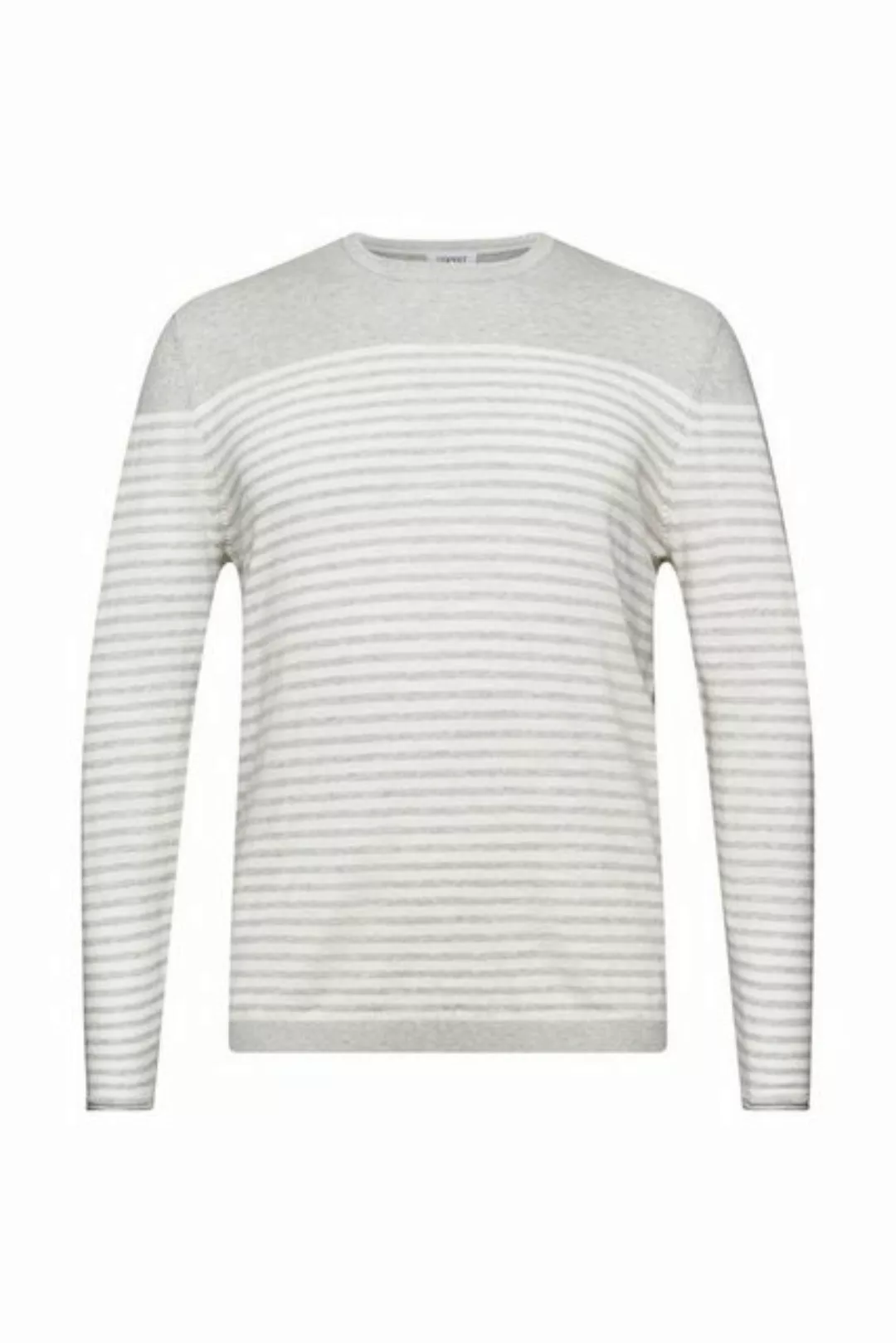 Esprit Rundhalspullover Gestreifter Baumwollpullover günstig online kaufen