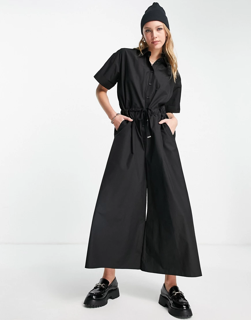 In Wear – Yachi – Jumpsuit mit weitem Bein und lockerem Schnitt in Schwarz günstig online kaufen