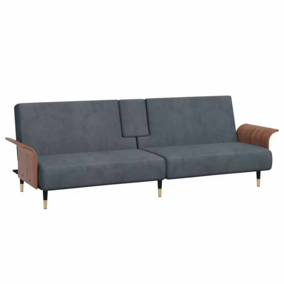 vidaXL Sofa Schlafsofa Sofa mit Getränkehaltern, Dunkelgrau günstig online kaufen