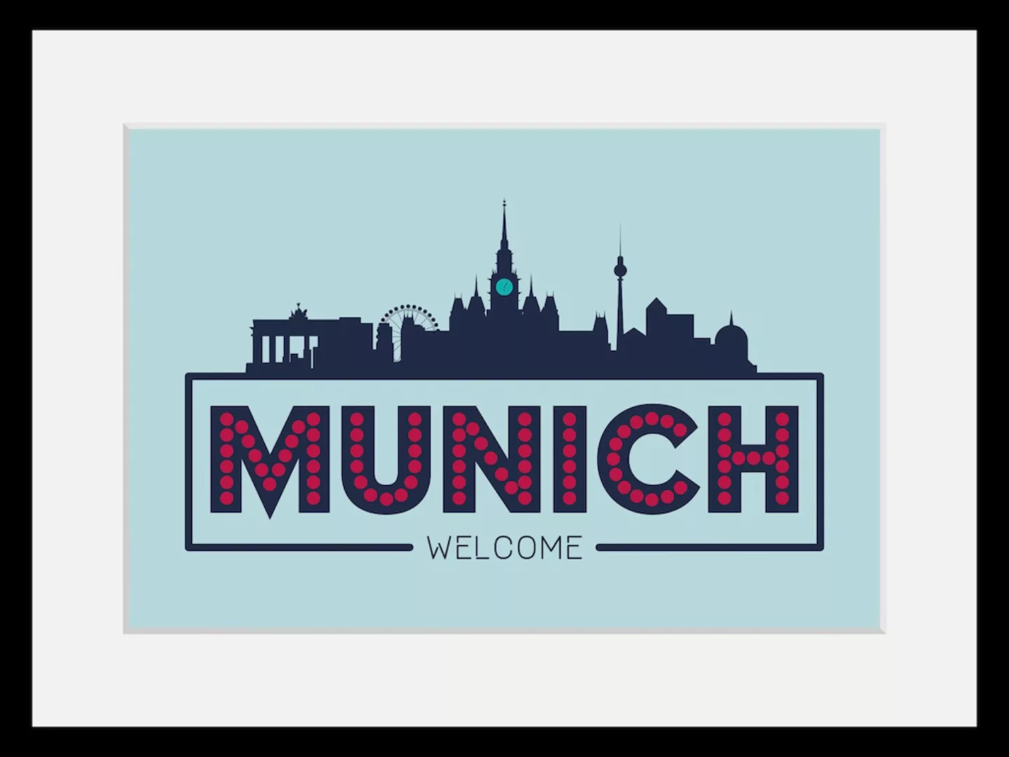 queence Bild "Welcome Munich", Städte, (1 St.) günstig online kaufen