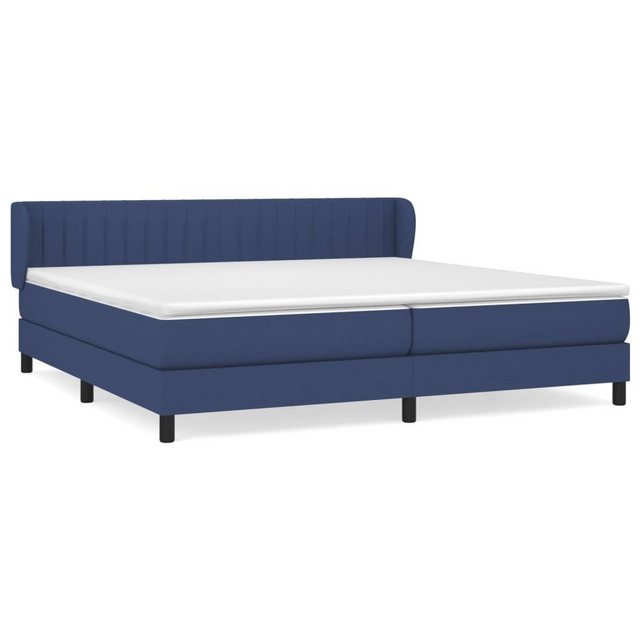 vidaXL Boxspringbett Boxspringbett mit Matratze Blau 200x200 cm Stoff Bett günstig online kaufen