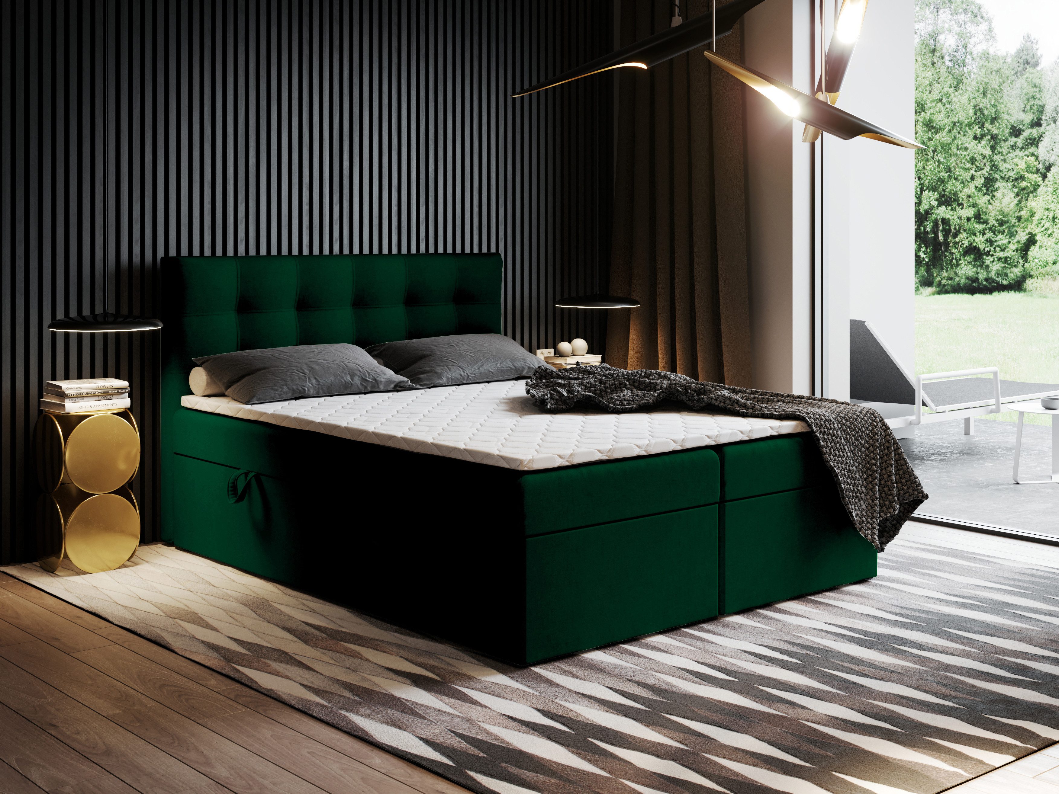 Godre Boxspringbett mit Bettkasten Ewora 140x180 günstig online kaufen