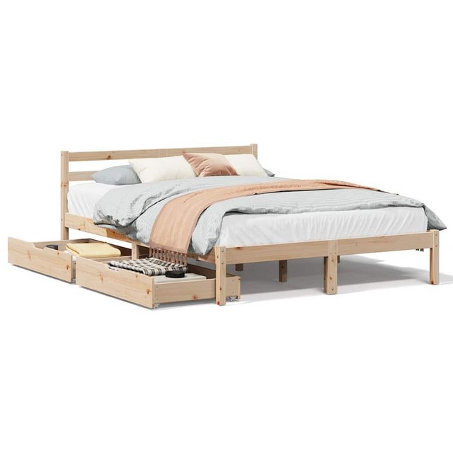 vidaXL Bett, Massivholzbett ohne Matratze 140x190 cm Kiefernholz günstig online kaufen