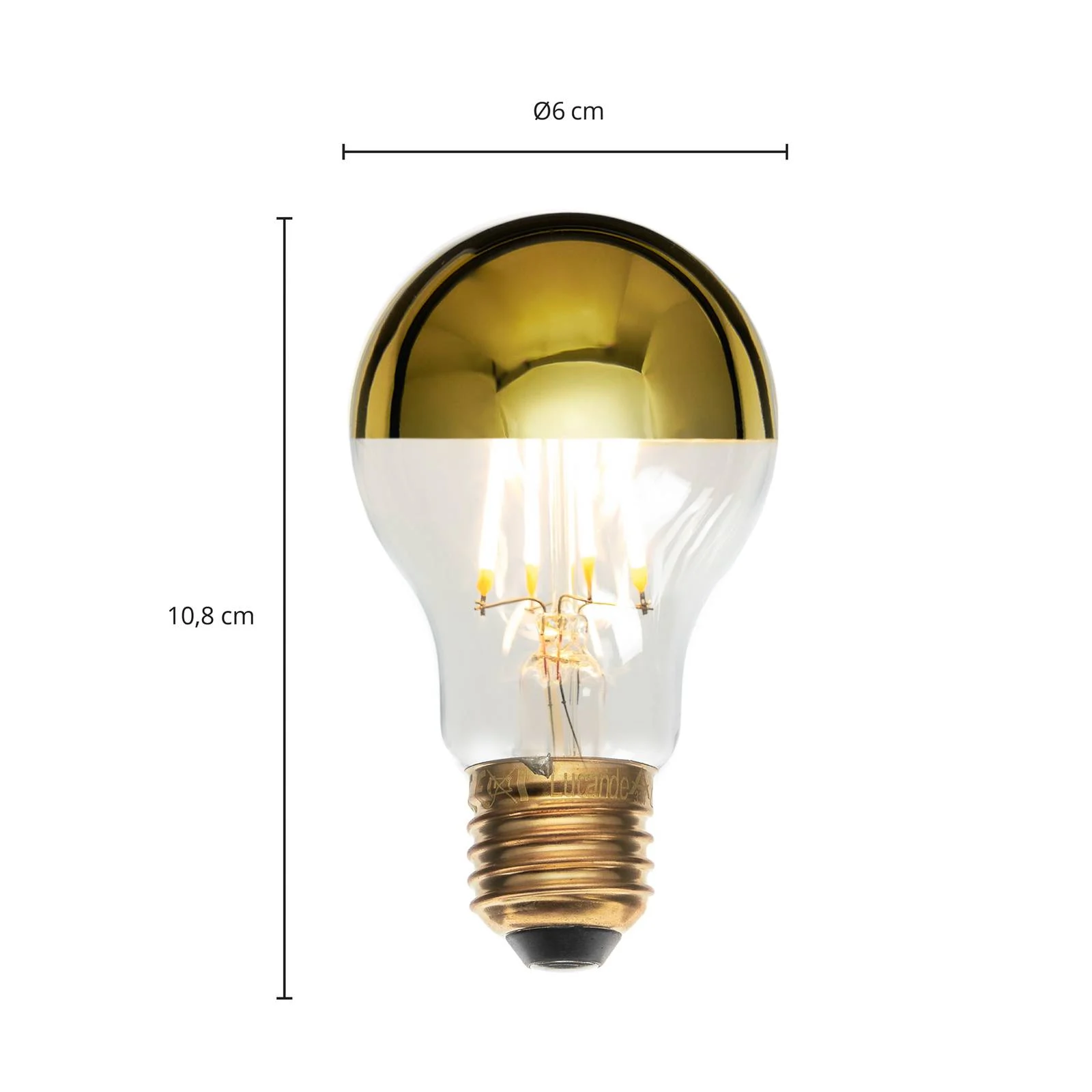 E27 3,5W LED-Kopfspiegellampe A60, 2700K gold günstig online kaufen