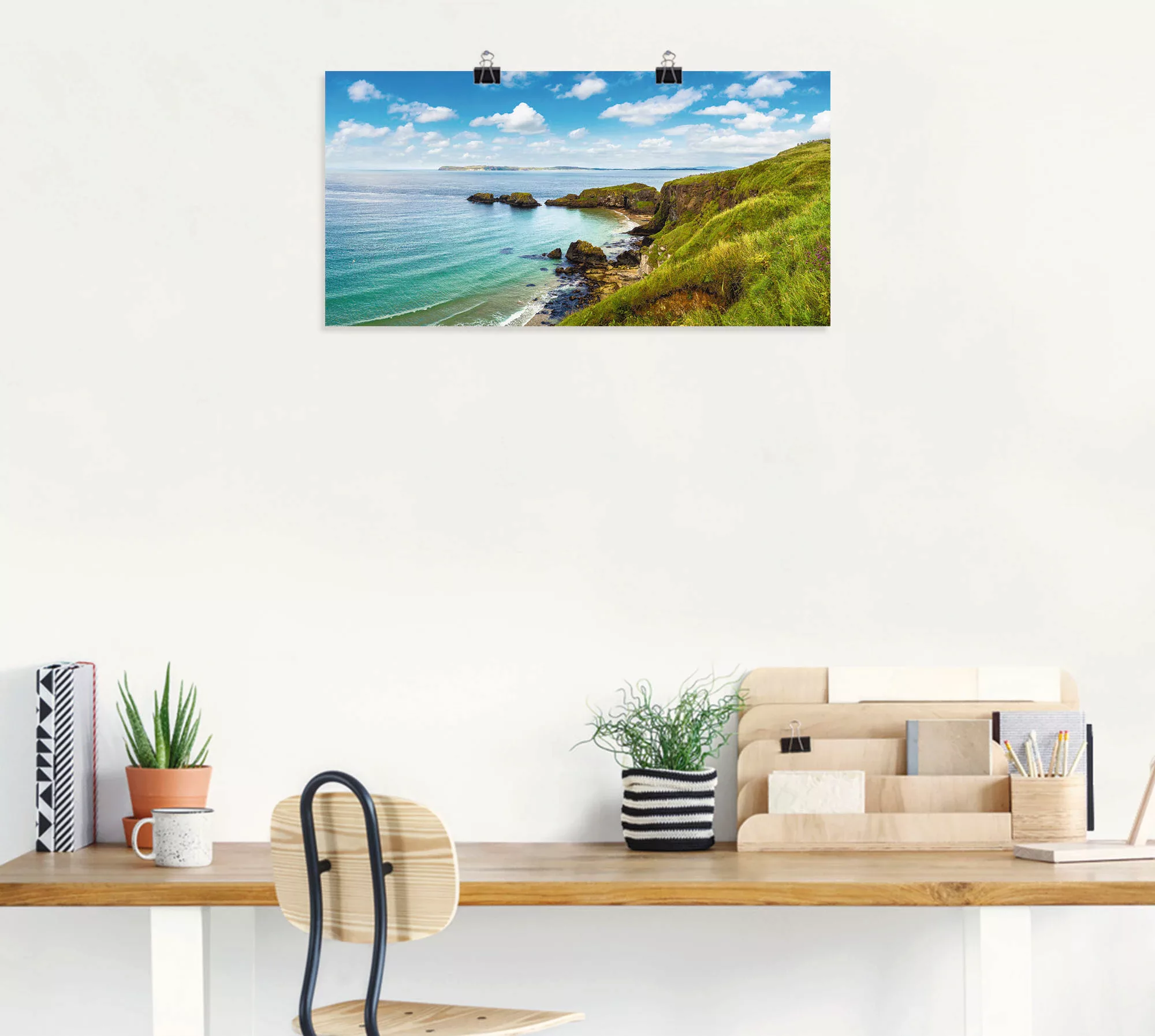 Artland Wandbild »Küstenweg in Carrick-a-Rede«, Gewässer, (1 St.), als Lein günstig online kaufen