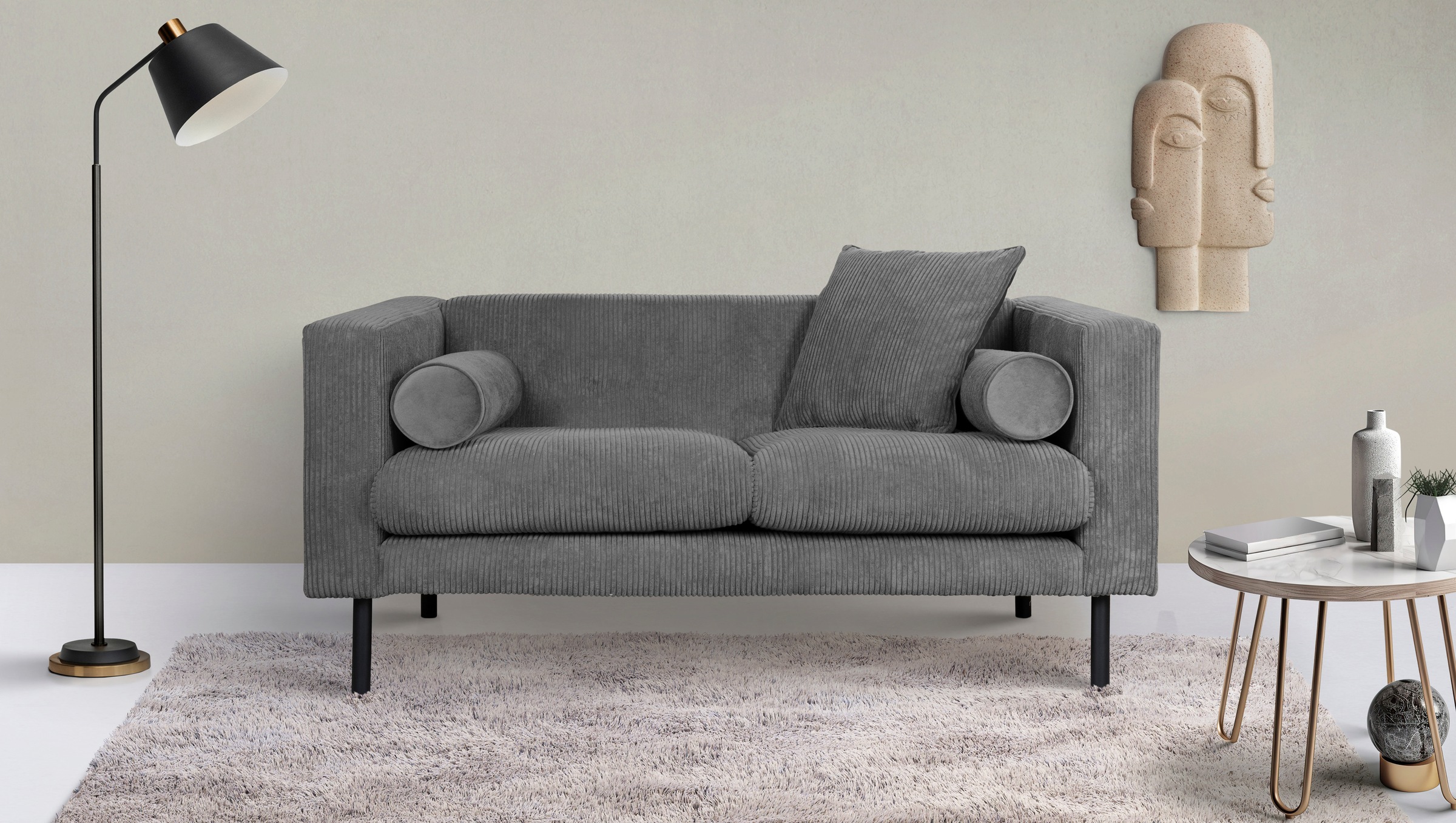 Home affaire 2-Sitzer "Lillibeth Designsofa mit Wellenunterfederung, Maße B günstig online kaufen
