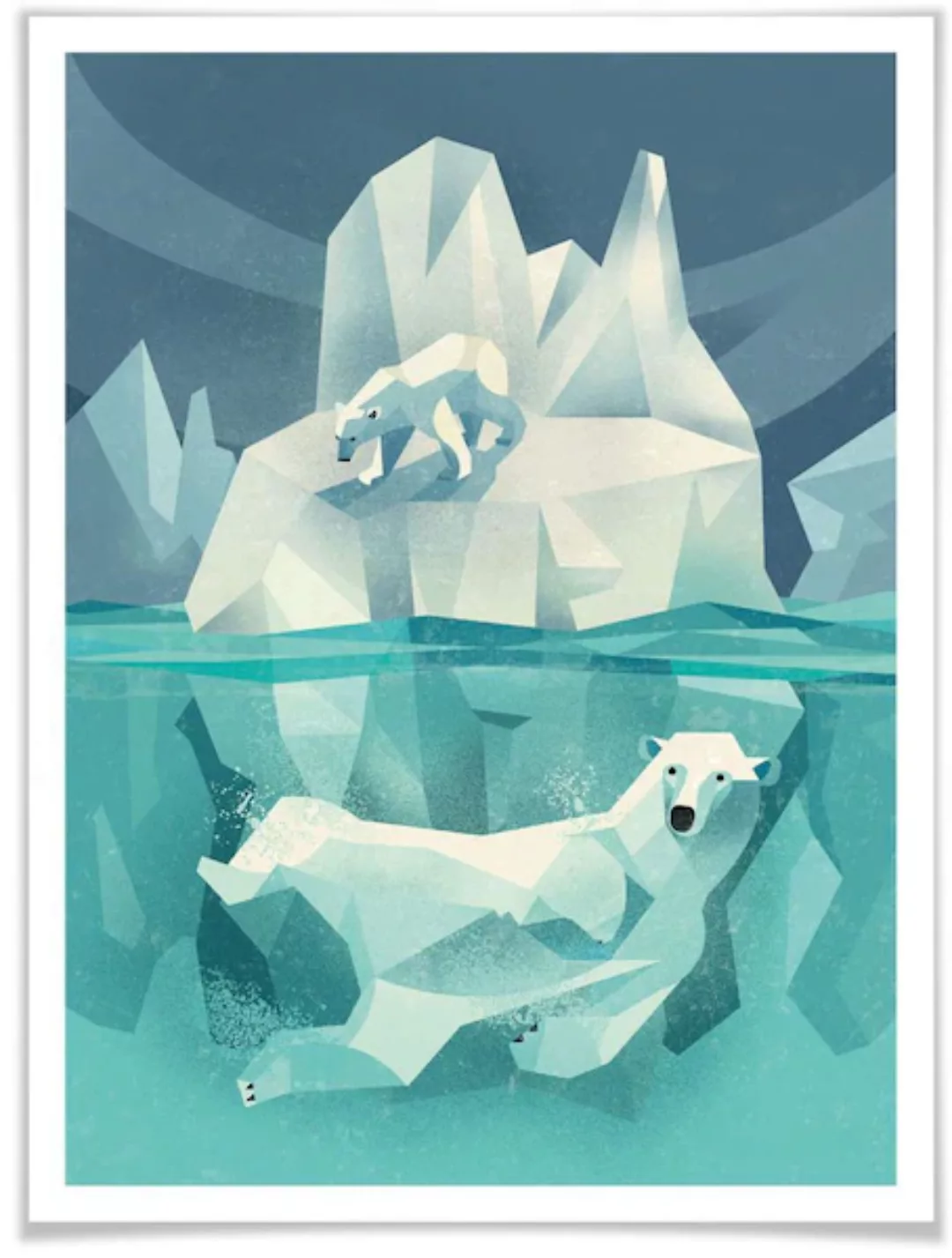 Wall-Art Poster »Polar Bear«, Tiere, (1 St.), Poster ohne Bilderrahmen günstig online kaufen