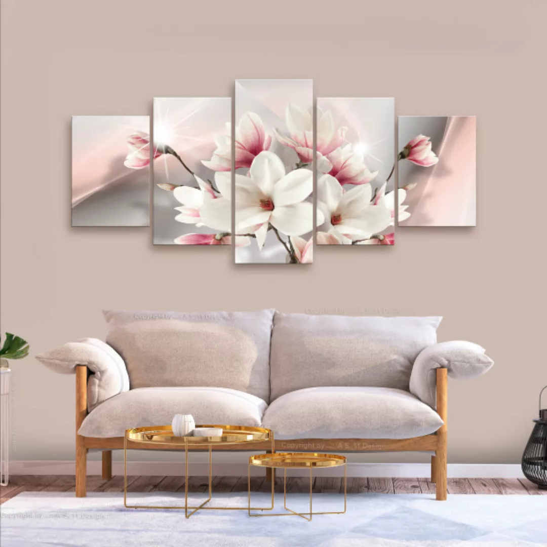 Wandbild Magnolia in Bloom (5 Parts) Wide XXL günstig online kaufen