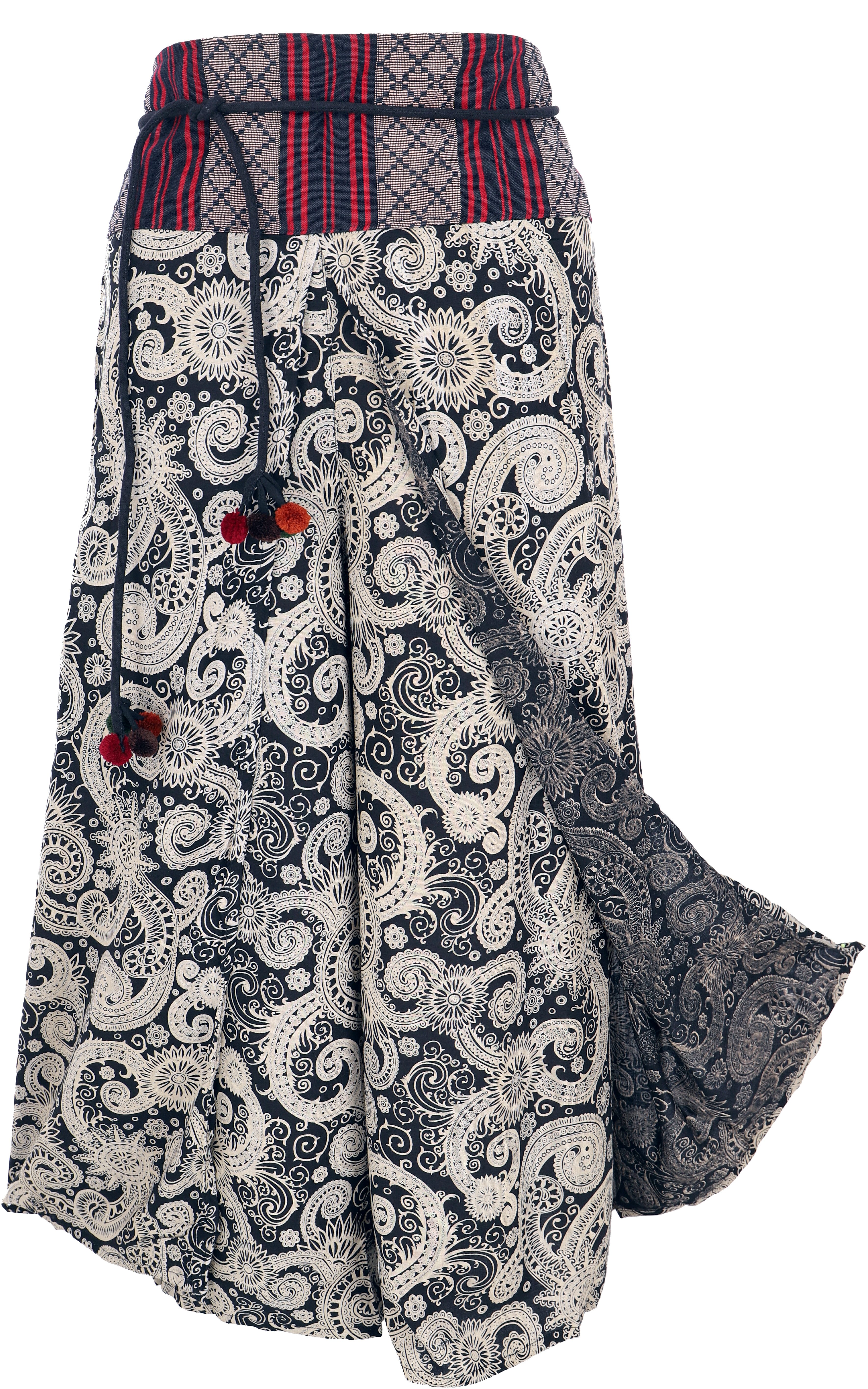 Guru-Shop Relaxhose Palazzohose, offene Boho Sommerhose, günstig online kaufen
