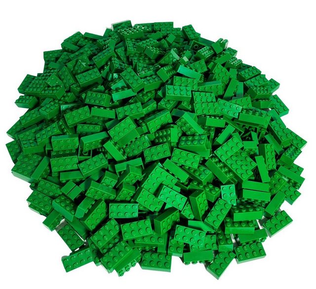 LEGO® Spielbausteine LEGO® 2x4 Steine Hochsteine Grün - 3001 NEU! Menge 100 günstig online kaufen