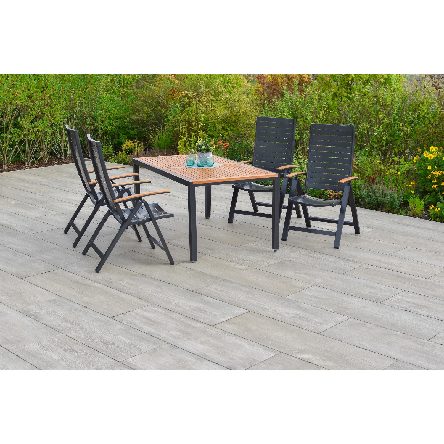 Merxx Astros Set 5-tlg. Gartentisch 150 x 90 cm günstig online kaufen