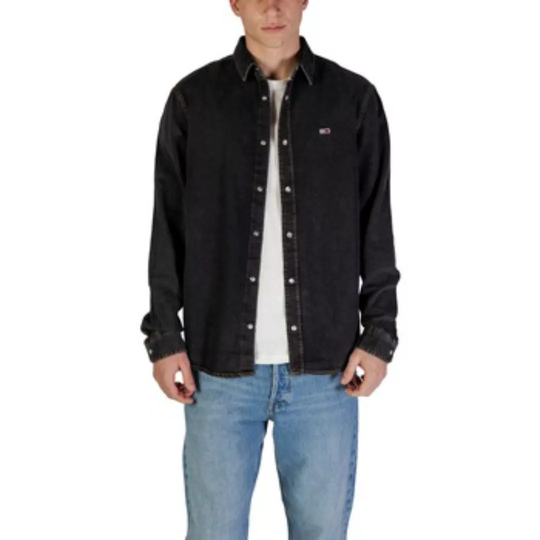 Tommy Jeans Jeanshemd RGLR FIT SHIRT WASHED BLACK mit kontrastfarbenen Näht günstig online kaufen