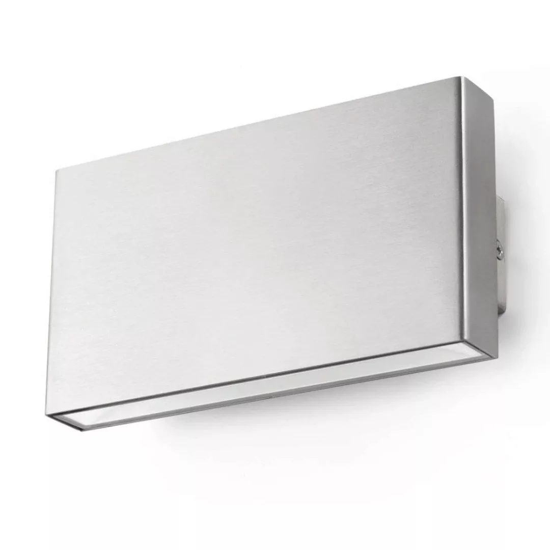 LED Außenwandleuchte Kaula in Silber 90x50x180 mm günstig online kaufen