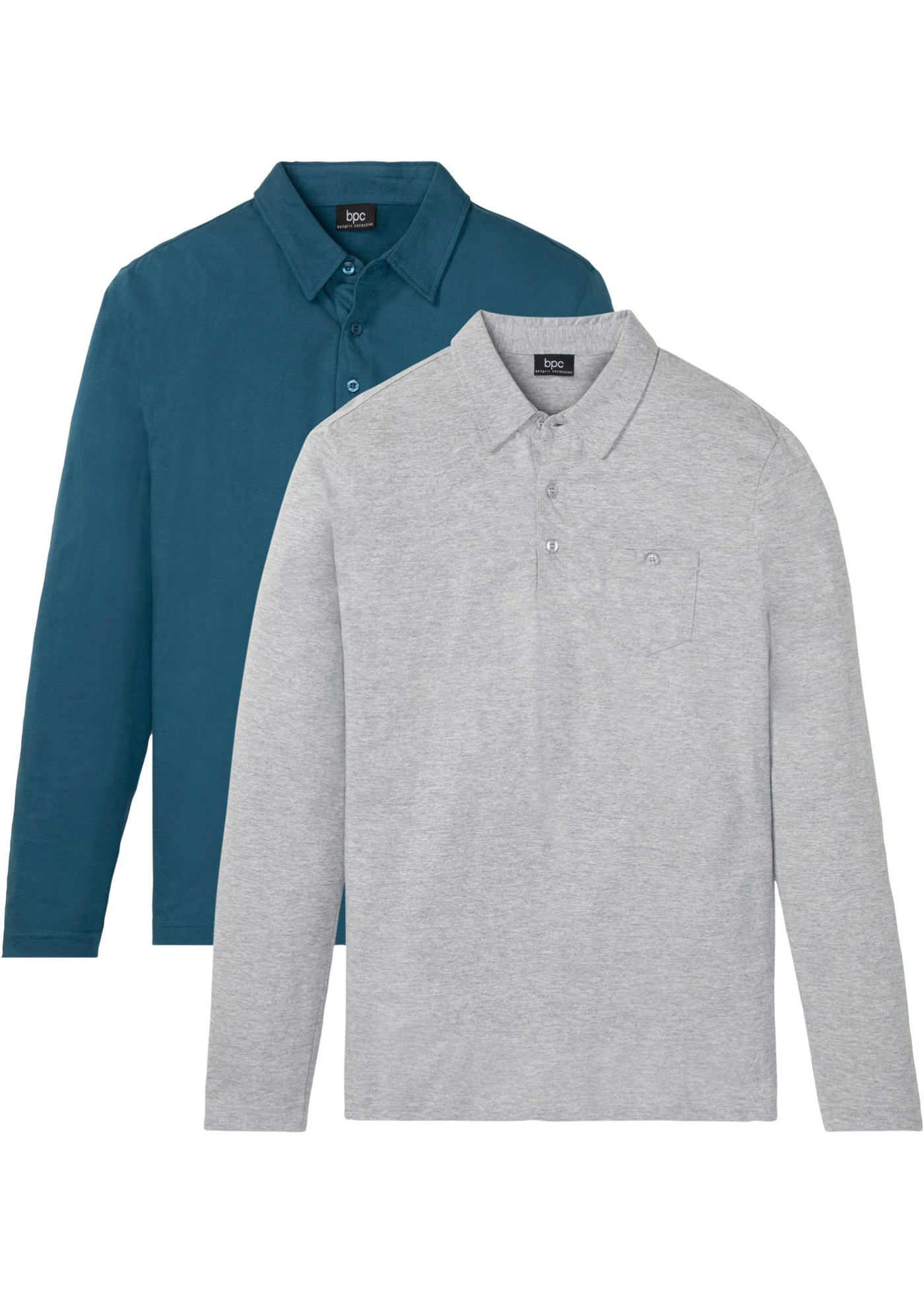 Poloshirts (2er Pack), Langarm günstig online kaufen