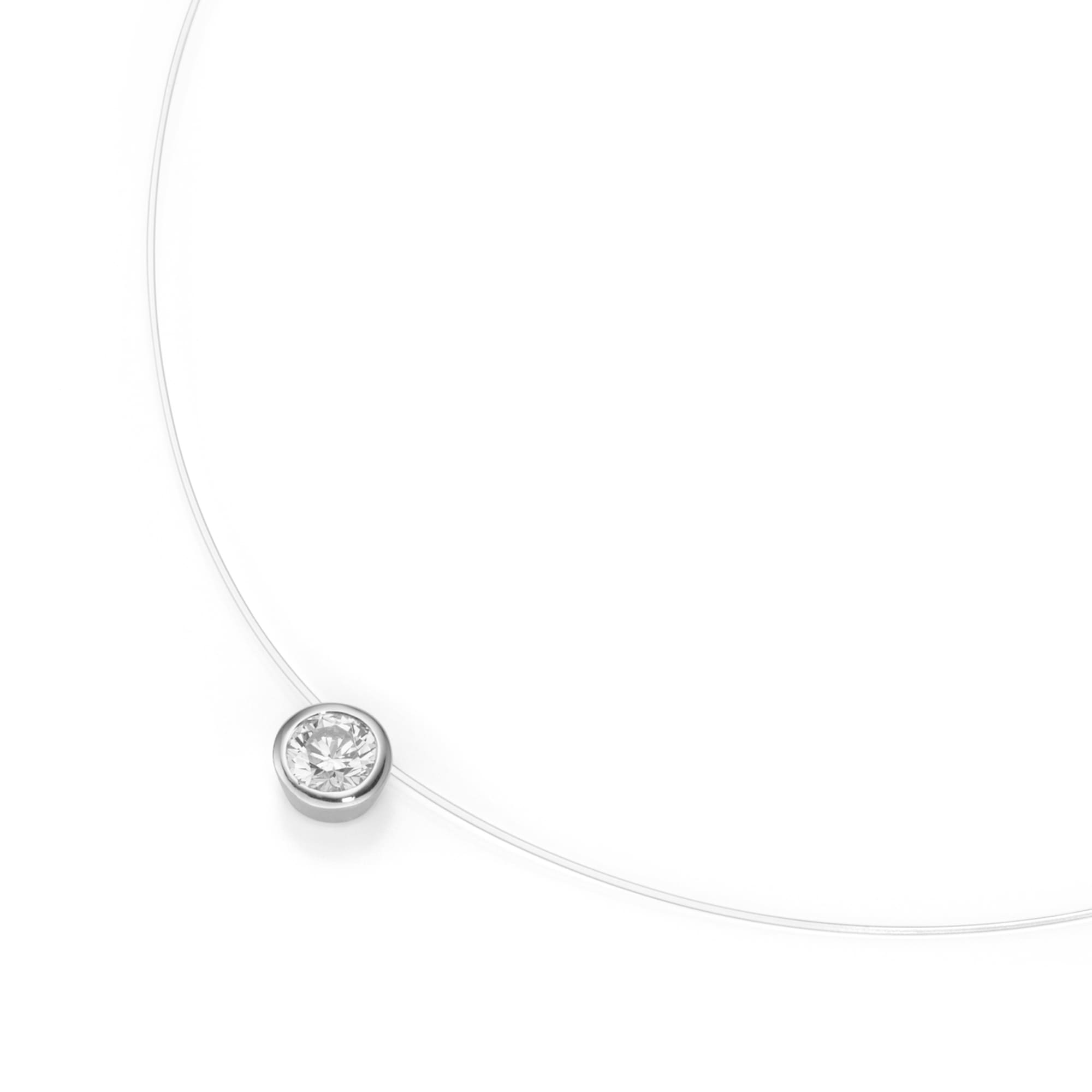 Smart Jewel Collier "schwebender Stein, Zirkonia, Silber 925" günstig online kaufen