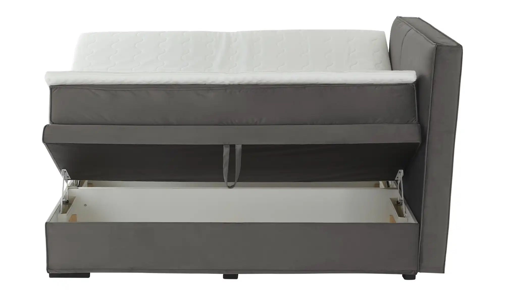 Boxi Boxspringbett mit trendigem Keder Boxi ¦ grau ¦ Maße (cm): B: 180 H: 1 günstig online kaufen