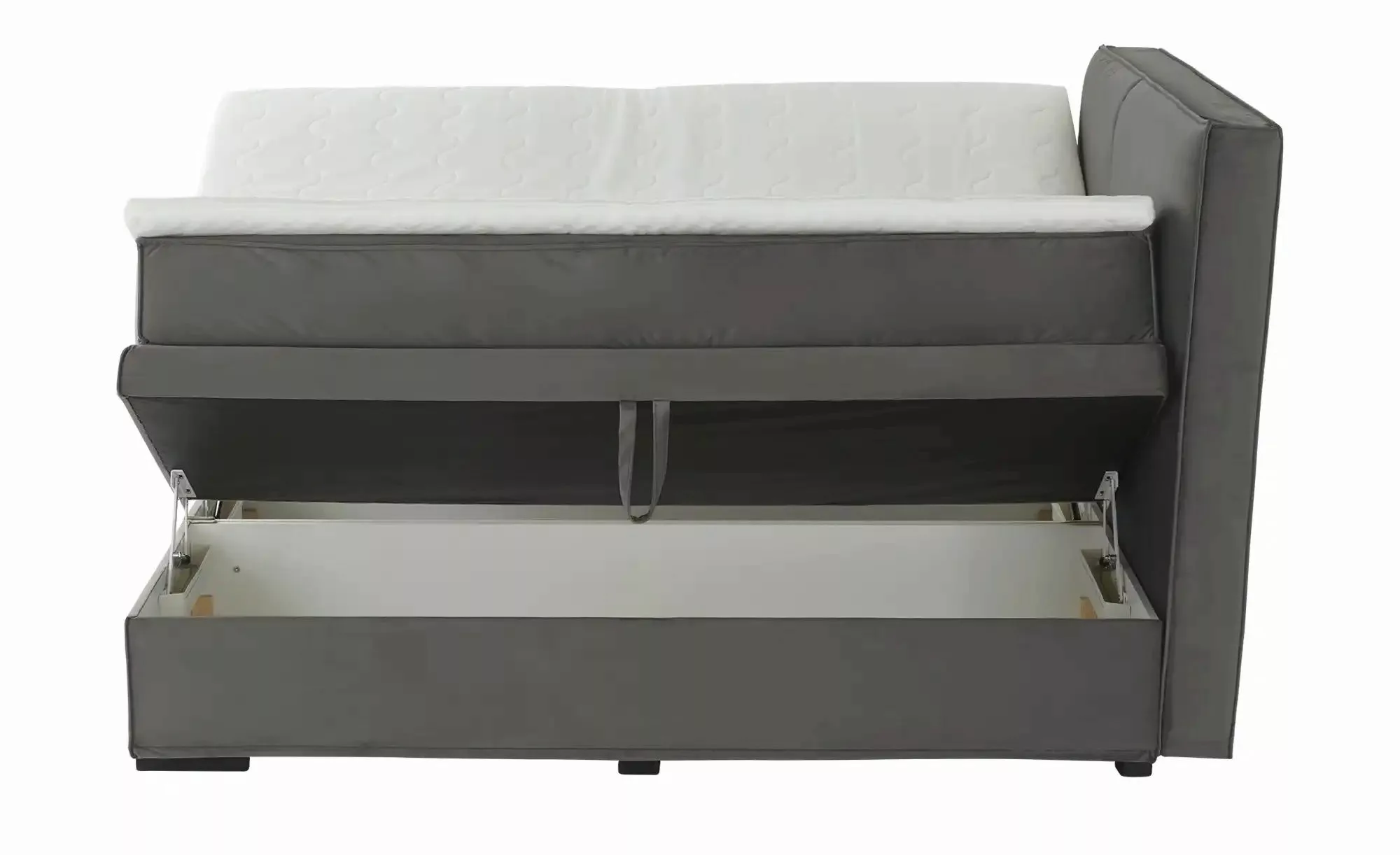 Boxi Boxspringbett mit Bettkasten Boxi Urban ¦ grau ¦ Maße (cm): B: 180 H: günstig online kaufen