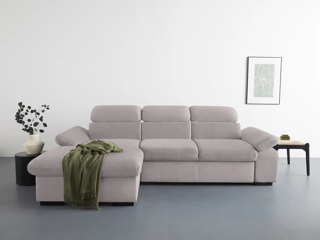 COTTA Ecksofa "Lola L-Form mit Kopfteilfunktion & Hocker", (Set, mit Hocker günstig online kaufen