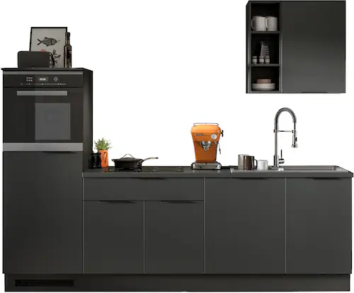 KOCHSTATION Küchenzeile »KS-Lulea«, Breite 260 cm, ohne E-Geräte, mit 3 cm günstig online kaufen