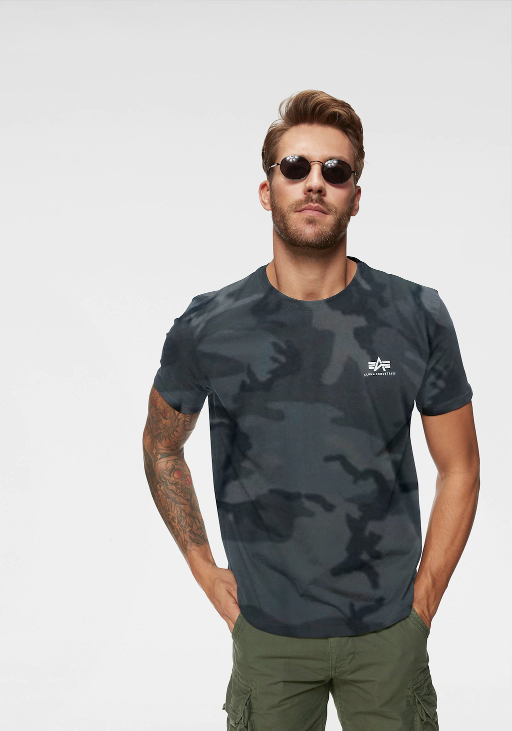 Alpha Industries Rundhalsshirt "BASIC T SMALL LOGO" günstig online kaufen