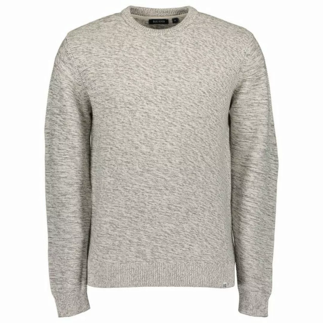 Blue Seven Rundhalspullover Herren Strickpullover meliert mit Rundhals - Un günstig online kaufen