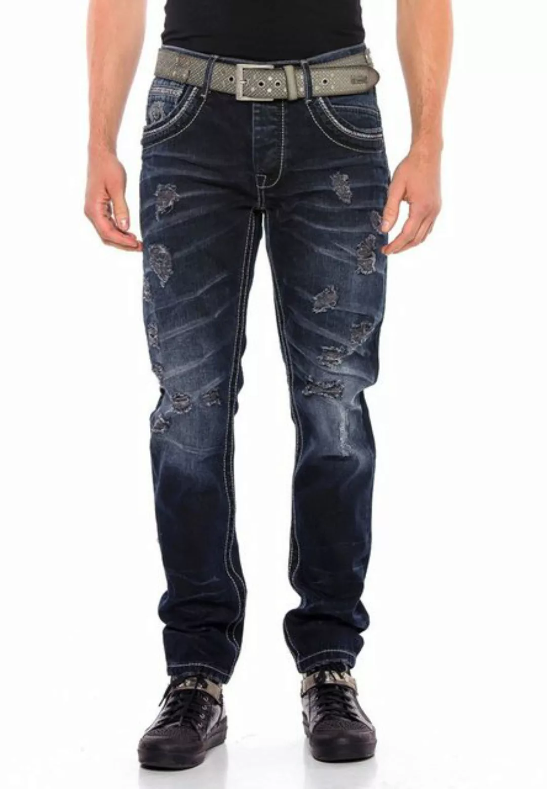 Cipo & Baxx Bequeme Jeans mit lässigen Destroyed-Elementen günstig online kaufen