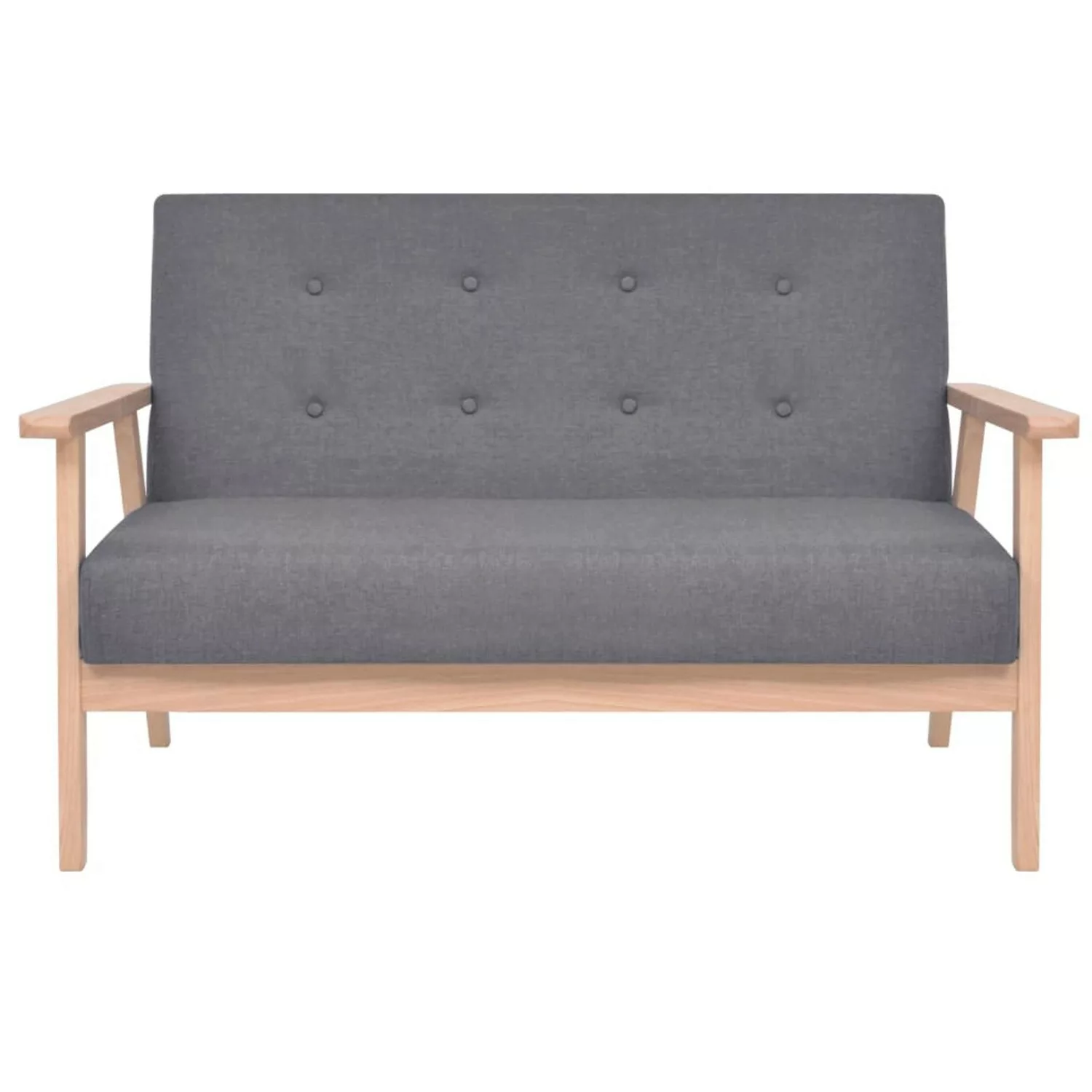 vidaXL Sofa 2-Sitzer Sofa Stoff Dunkelgrau günstig online kaufen