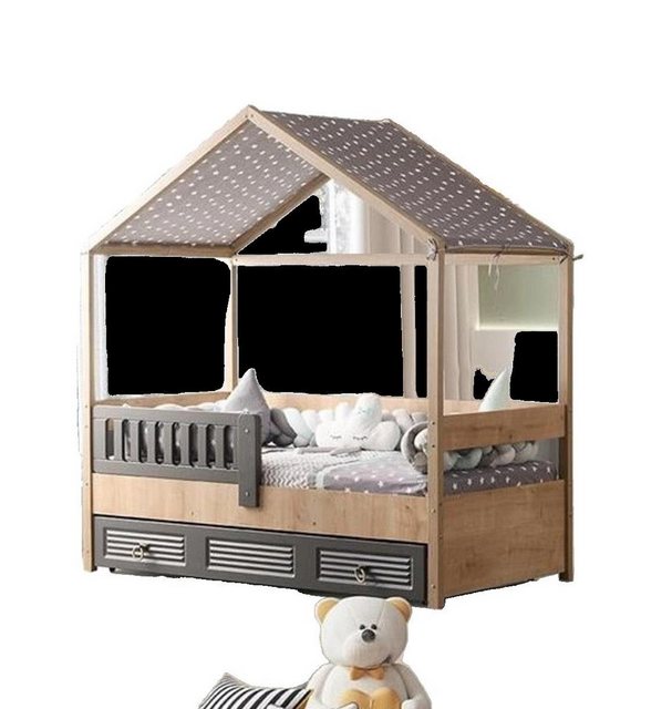 JVmoebel Kinderbett Bettrahmen Kinderbett 200 cm HolzBett Kinderzimmer Bett günstig online kaufen