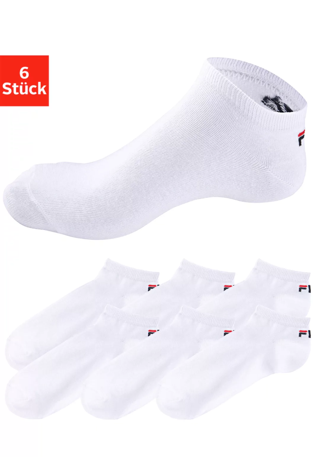 Fila Sneakersocken, (6er Pack), mit eingestricktem Logo günstig online kaufen