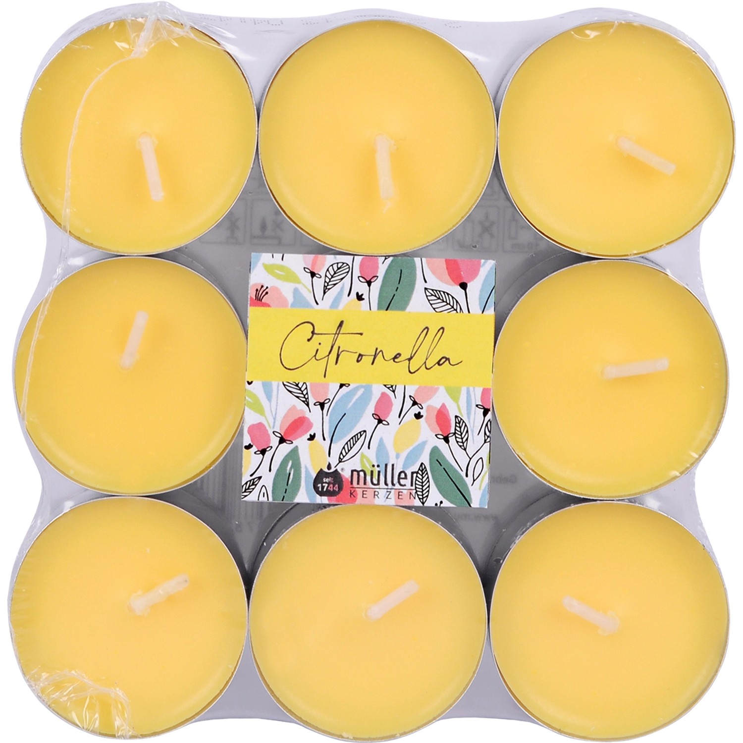 Citronella Duft-Teelichter Hell-Gelb im 18er-Pack günstig online kaufen