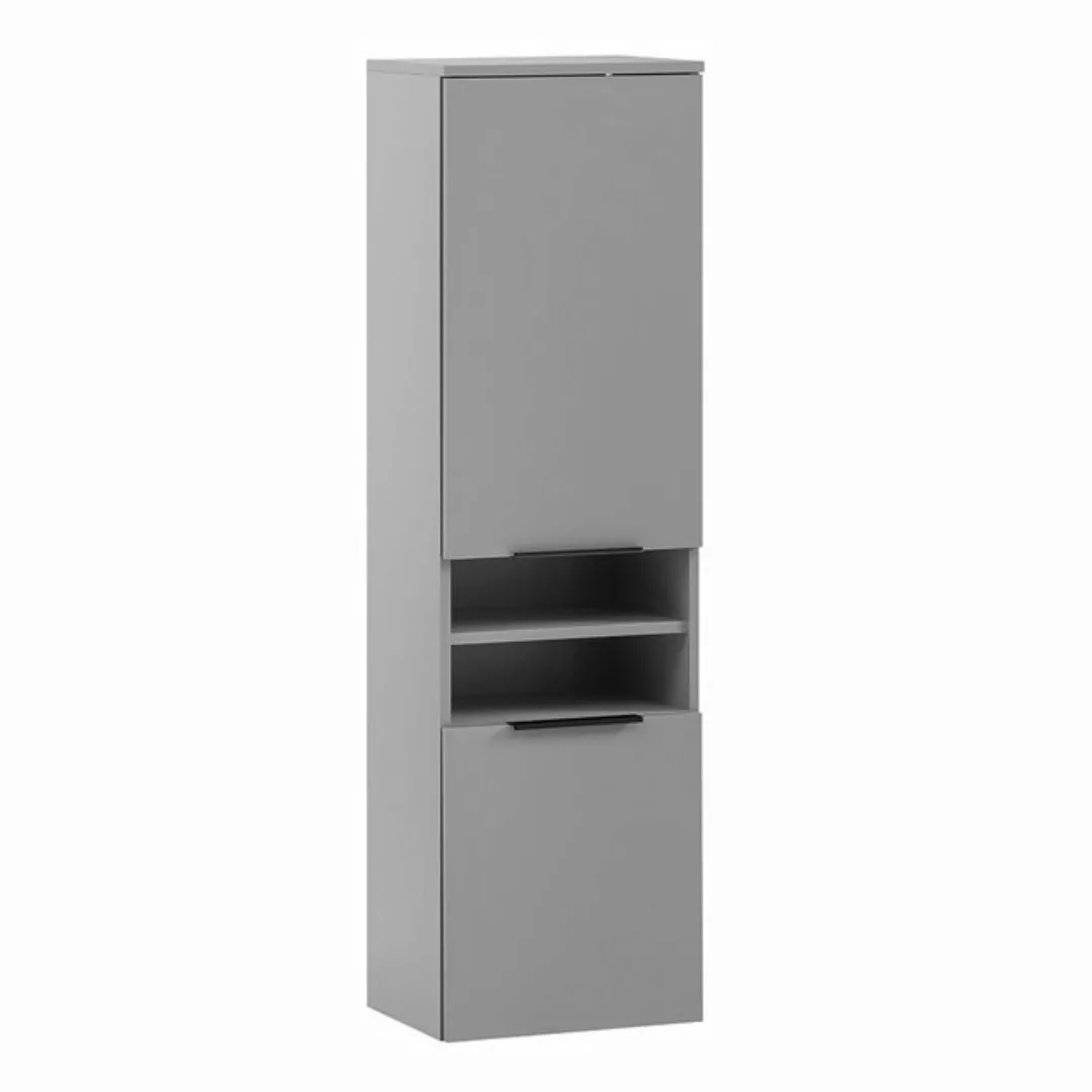 Badezimmer Hochschrank mit 2 offenen Fächern ALMATY-80 in grau, B/H/T: ca. günstig online kaufen