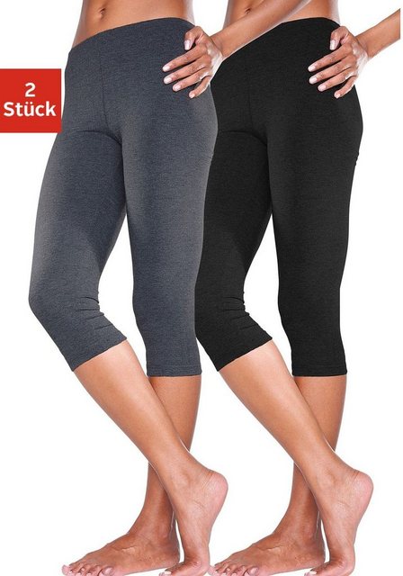 Vivance active Caprileggings, (2er-Pack), mit Gummibund, Loungewear günstig online kaufen