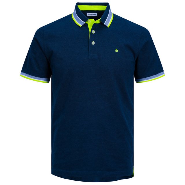 Jack & Jones Poloshirt Große Größen Herren Poloshirt JJEPAULOS navy Neon-De günstig online kaufen