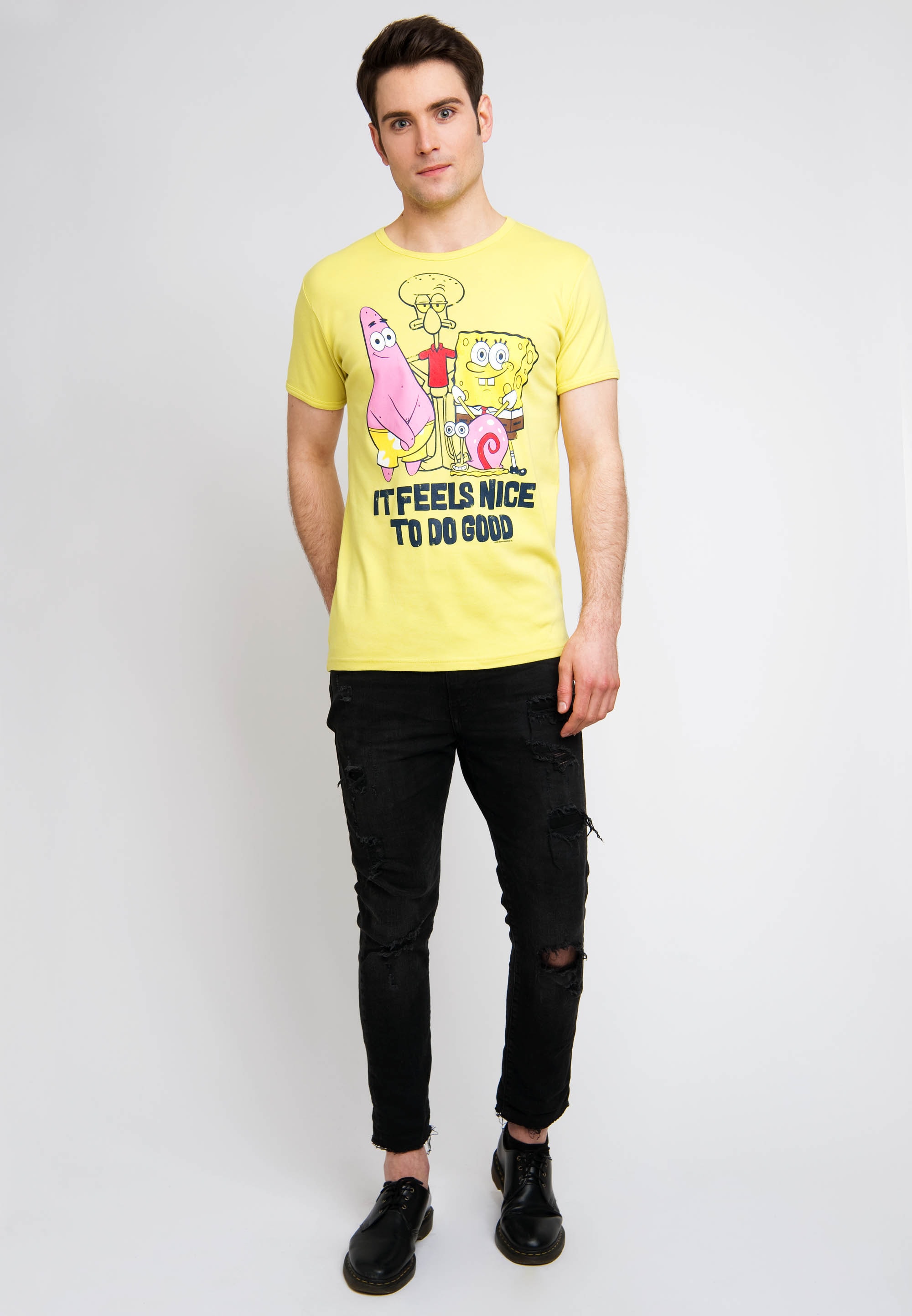 LOGOSHIRT T-Shirt "Spongebob", mit witzigem Statement-Print günstig online kaufen