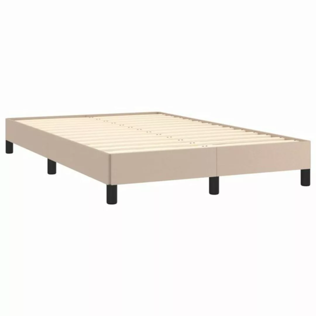 vidaXL Bett Bettgestell Cappuccino-Braun 120x190 cm Kunstleder günstig online kaufen