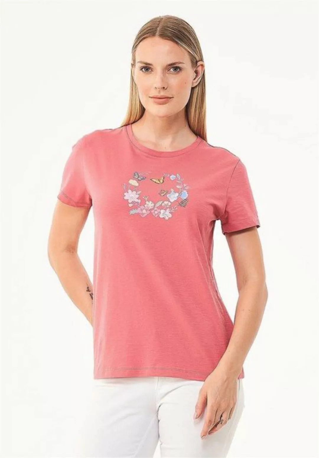 ORGANICATION T-Shirt Women's Printed T-shirt in Desert Rose günstig online kaufen