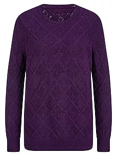 Rundhals-Pullover Anna Aura lila günstig online kaufen