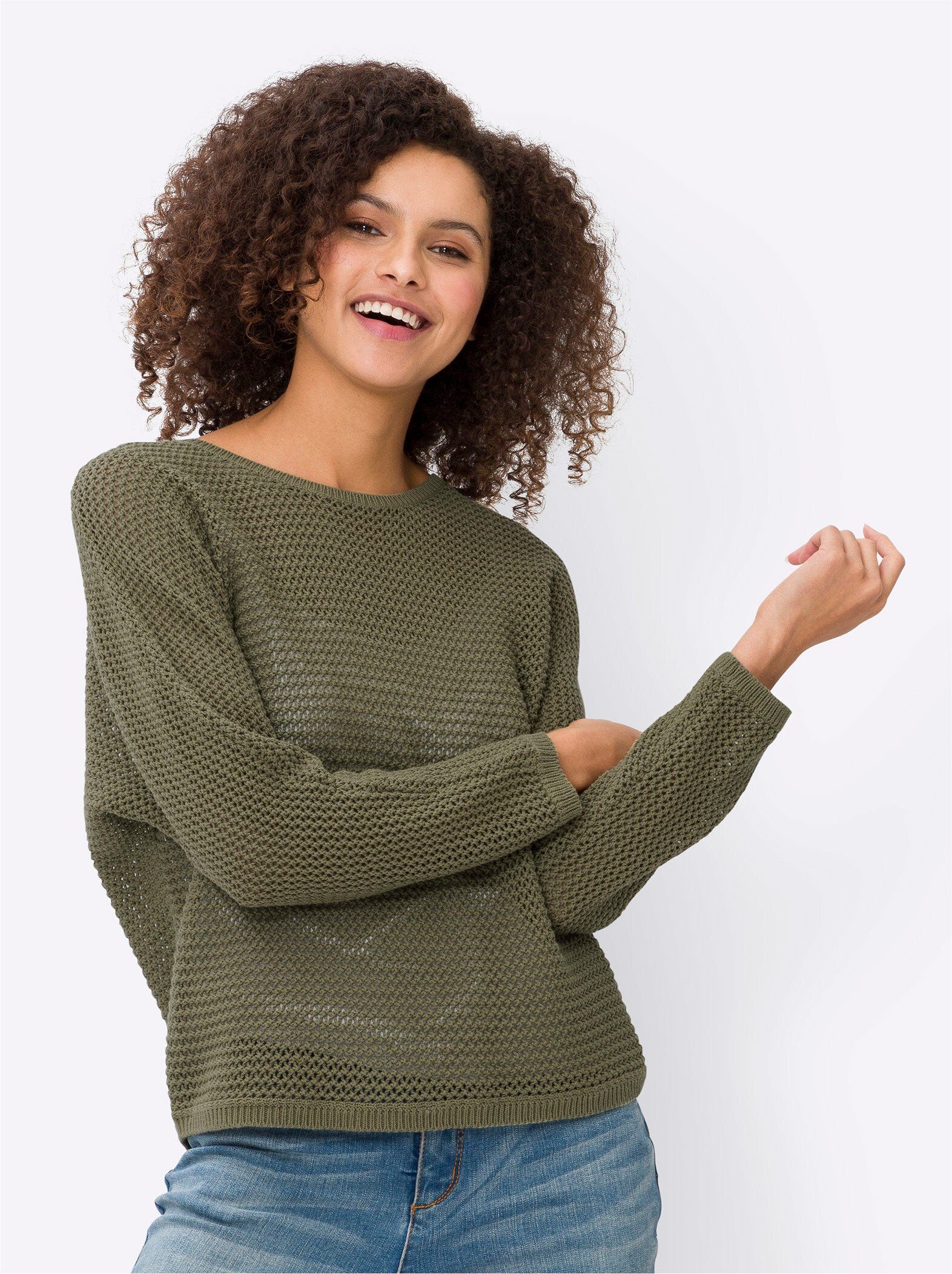 heine Strickpullover Ajourpullover günstig online kaufen