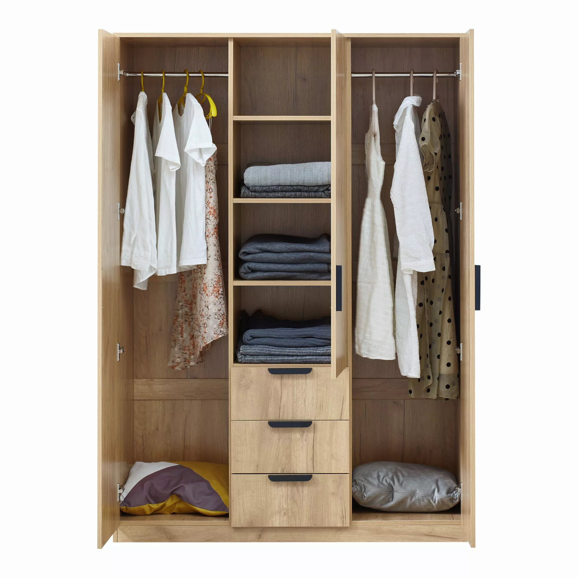 en.casa Kleiderschrank »Eiselfing« 3 Türen 4 günstig online kaufen