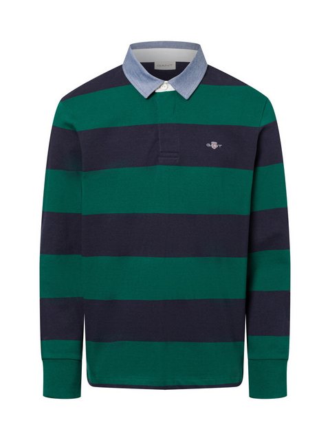 Gant Langarmshirt REG CHAMBRAY STRIPE HEAVY RUGGER, DEEP FOREST GREEN günstig online kaufen