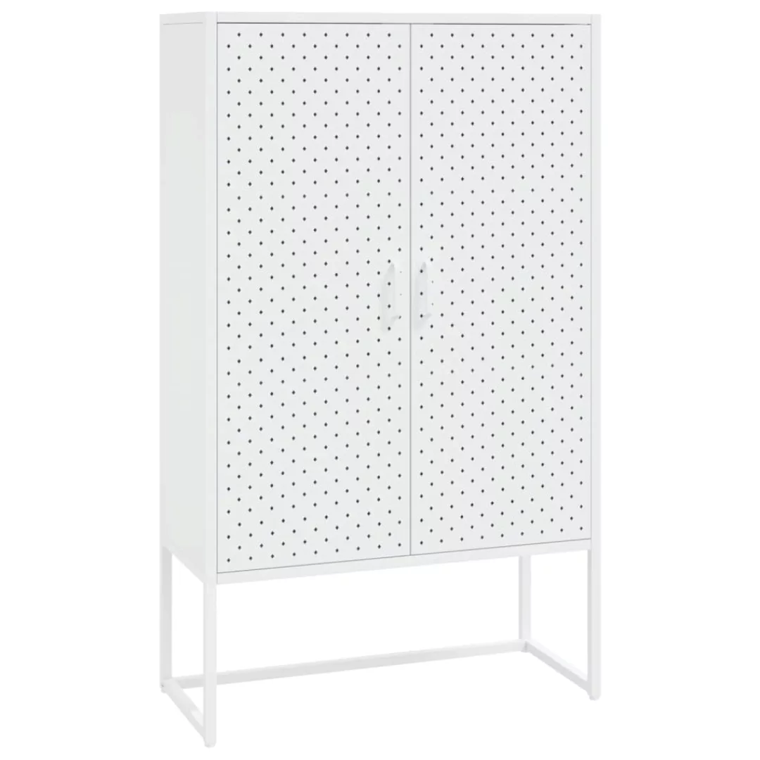 Highboard Weiß 80x35x135 Cm Stahl günstig online kaufen