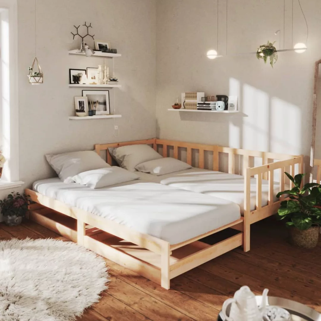 Ausziehbares Tagesbett 2x(90x200) Cm Massivholz Kiefer günstig online kaufen